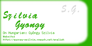 szilvia gyongy business card